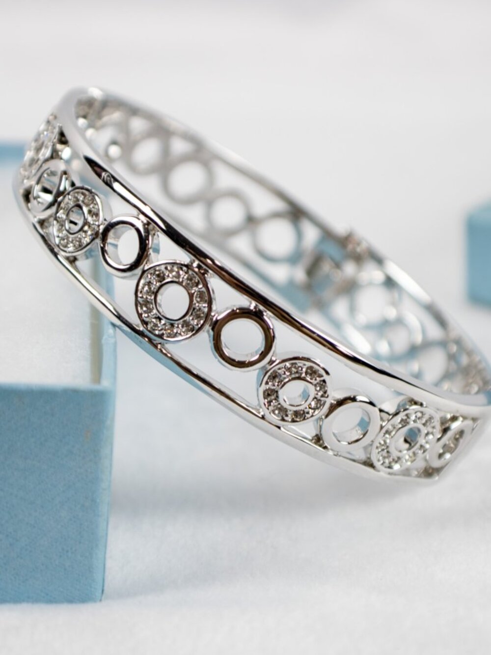 Touchstone Crystal by Swarovski Showtime Bracelet Crystal Rhodium Plating